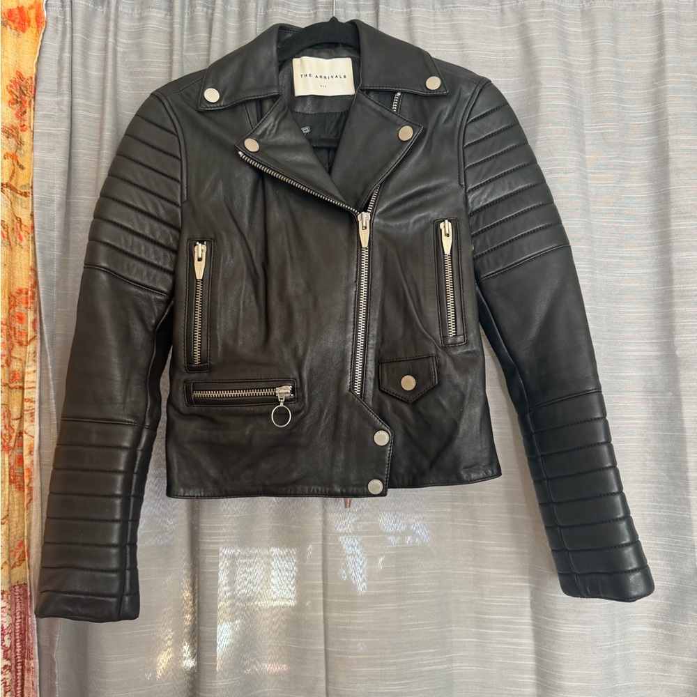 Classic Black Leather Moto Jacket
